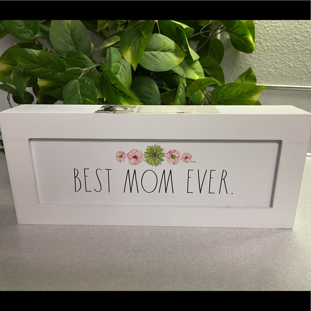Rae Dunn Best Mom Ever wooden sign